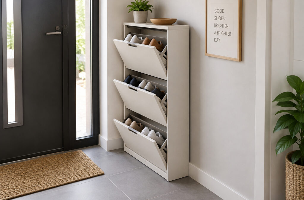 Narrow Shoe Cabinets for Tight Entryways: Depth, Capacity, and Access